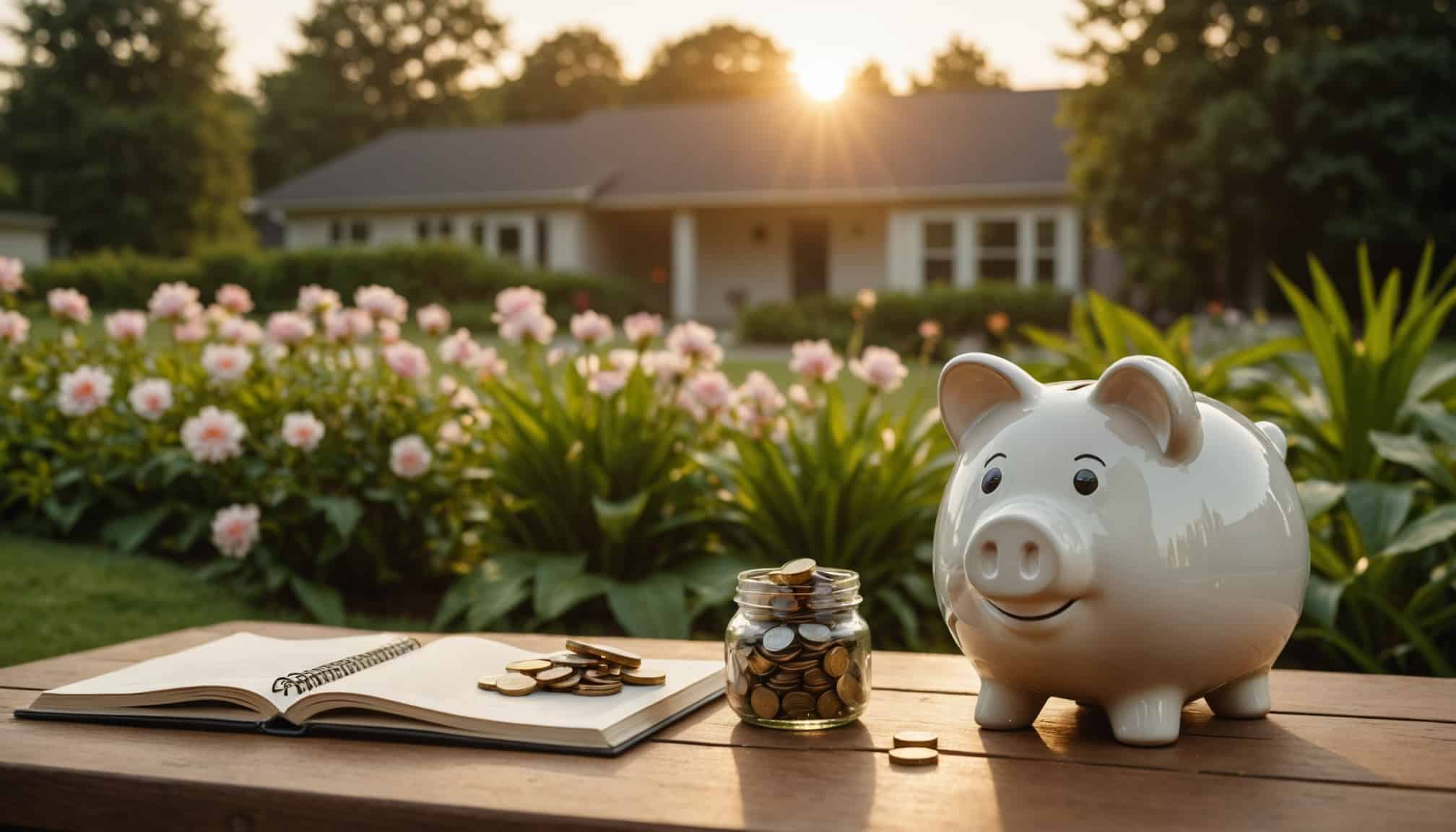 Tirelire symbolisant la sécurité financière personnelle  
Épargne représentée par un coffre rempli d'argent